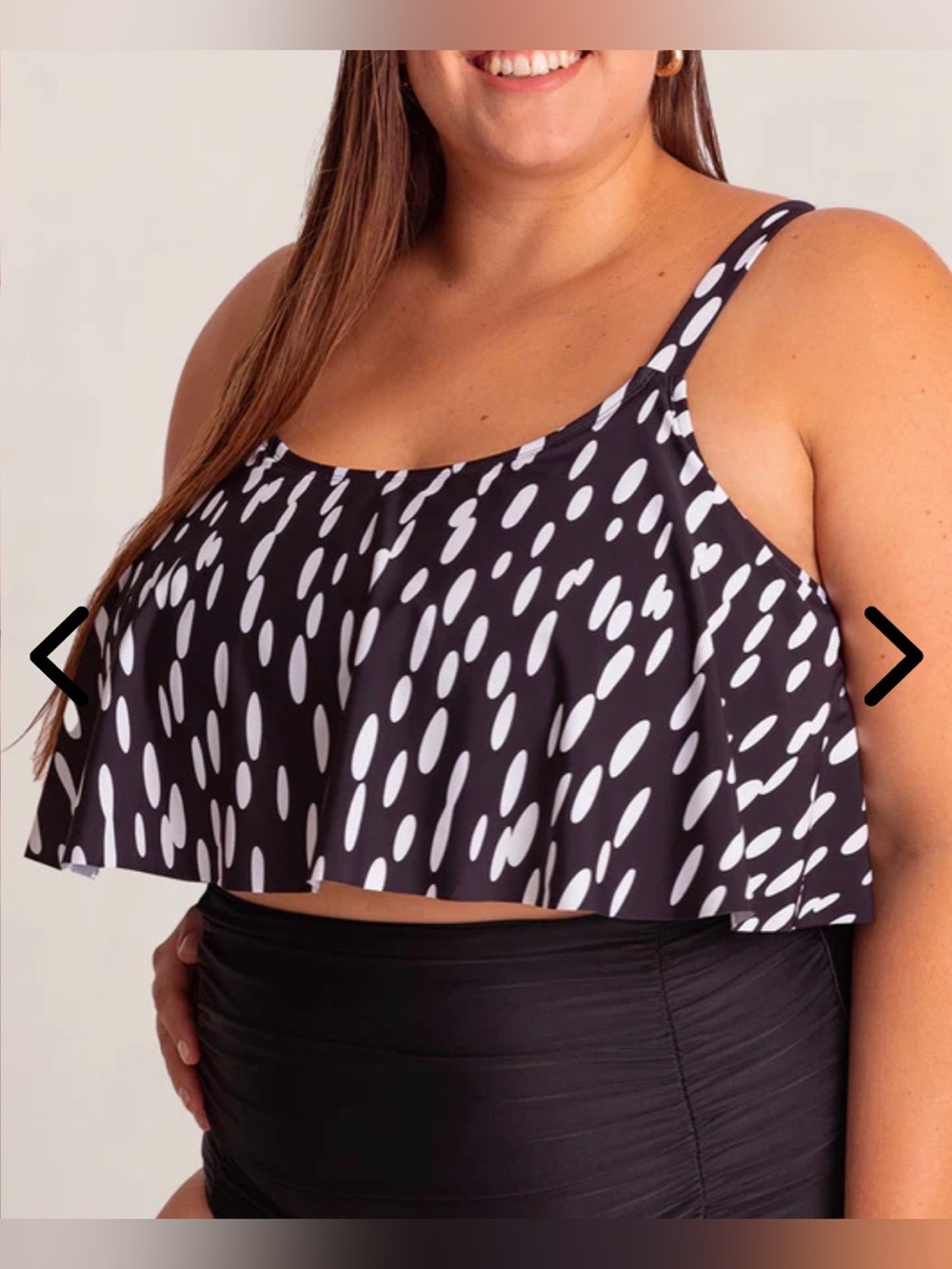 Flowy Ruffle Swim Bikini Top - Picture 2 of 12